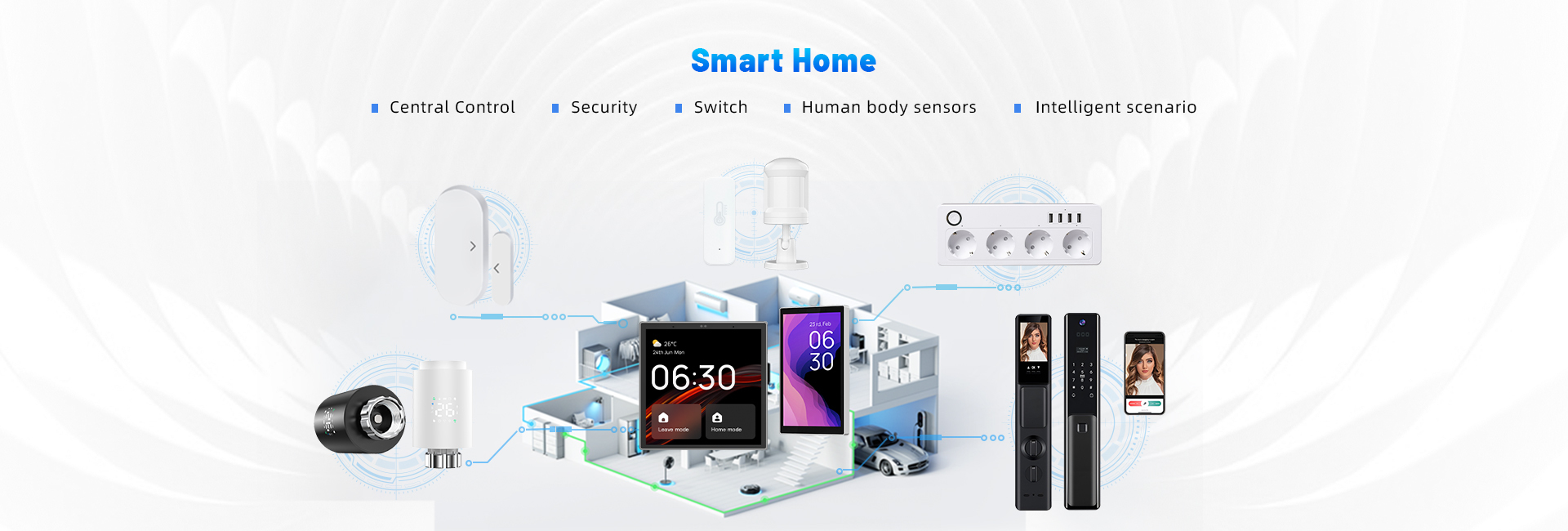 calidad Dispositivos de automatización del hogar inteligente fábrica