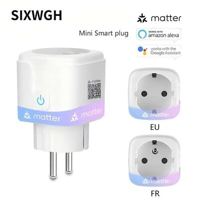 230 V Dispositivos compatíveis com matéria Smart Plug 16A EU Socket Wi-Fi Protocol