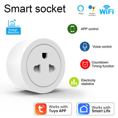 Goede prijs Smart WiFi Universal Socket met energiemonitor, timerbesturing en spraakassistent voor Google Home en Alexa online