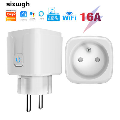 Guter Preis Französisch Typ E WiFi Smart Energieverbrauch Stecker PC+ABS Gehäuse V0 Feuerschutz 240v Online