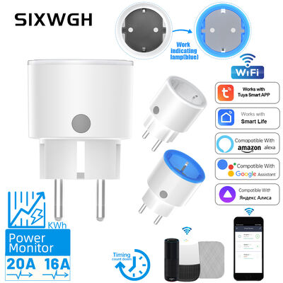 İyi fiyat Yuvarlak Tuya Akıllı Kablolama Aygıtları Plug 20A Enerji Monitor OEM çevrimiçi