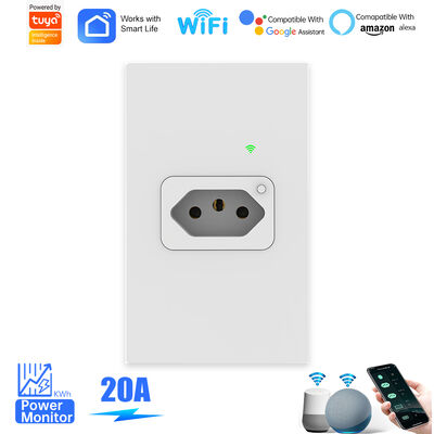 Guter Preis Brasilien 4x2in WiFi 2,4 GHz Smart Wiring Geräte Touch Switch Steckdose Combo 240V Online
