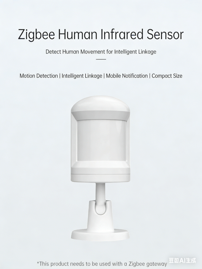 Compact Motion Sensor Smart Motion Sensor with 150° View & Rotating Stand